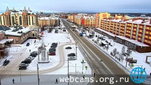 Webcam with a view of Chubynina Street in Salekhard, Russia