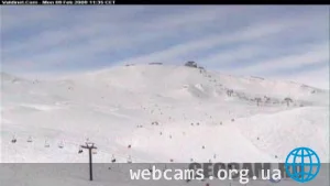 A view of the ski area above La Daille 