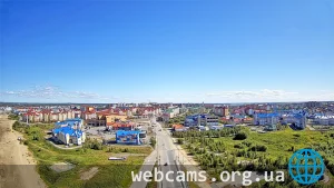 Webcam on the «Fakel» bridge in Salekhard city, Russia