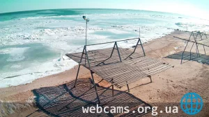 Веб-камера на Федотовой косе в Кирилловке на Азовском море