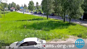 Webcam at the intersection of Moscow Highway and Zheleznodorozhnaya Street, Pushkin