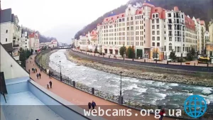 Webcam overlooking the Mzymta River, Krasnaya Polyana, Sochi