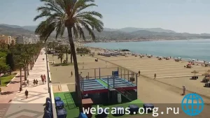 Webcam overlooking the promenade and beach in Torre del Mar, Spain