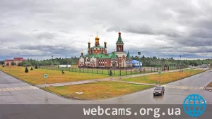 Веб-камера с видом на Церковь Воскресения Христова в Усинске