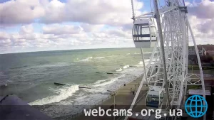 Webcam with a view of the beach, Zelenogradsk